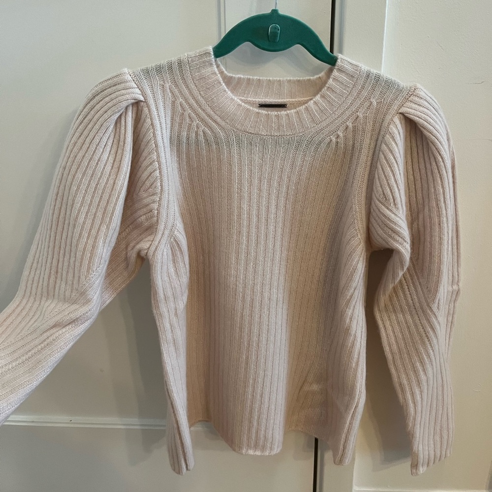 Elie Tahari Cashmere Puff Sleeve Sweater